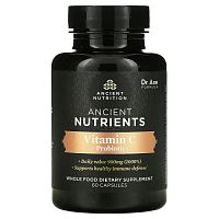 Ancient Nutrition, Витамин C + пробиотики, 60 капсул