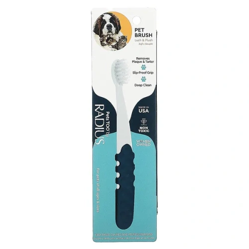 RADIUS, Pet Toothbrush, Lush &amp; Plush, Soft, 1 Toothbrush