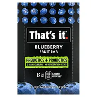 That&#x27;s It, Prebiotics + Probiotics Fruit Bar, Blueberry, 12 Bars, 1.2 oz (35 g) Each