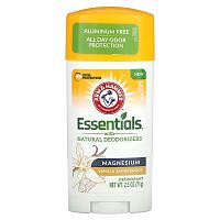 Arm & Hammer, Essentials с натуральными дезодорантами, дезодорант, магний, ваниль и сандал, 71 г (2,5 унции)