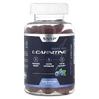 Snap Supplements, L-Carnitine Gummies, Sugar Free, Blueberry, 60 Gummies