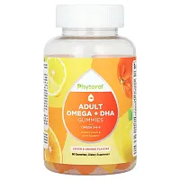 Phytoral, Adult Omega + DHA Gummies with Omega 3-6-9, Lemon &amp; Orange, 60 Gummies