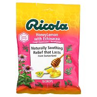 Ricola, HoneyLemon, средство от кашля с эхинацеей, 19 драже