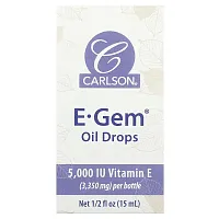 Carlson, E-Gem Oil Drops, 1/2 fl oz (15 ml)