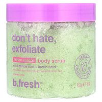 b.fresh, Body Scrub With Licorice Root &amp; Lactic Acid, Melon Magic, 16 oz (453 g)