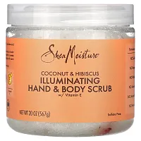 SheaMoisture, Illuminating Hand &amp; Body Scrub With Vitamin E, Coconut &amp; Hibiscus, 20 oz (567 g)