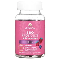 Ancient Nutrition, Kids, SBO Probiotics, Berry, 5 Billion CFU, 30 Gummies