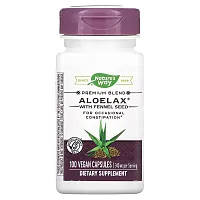 Nature&#x27;s Way, Aloelax with Fennel Seed, 340 mg, 100 Vegan Capsules