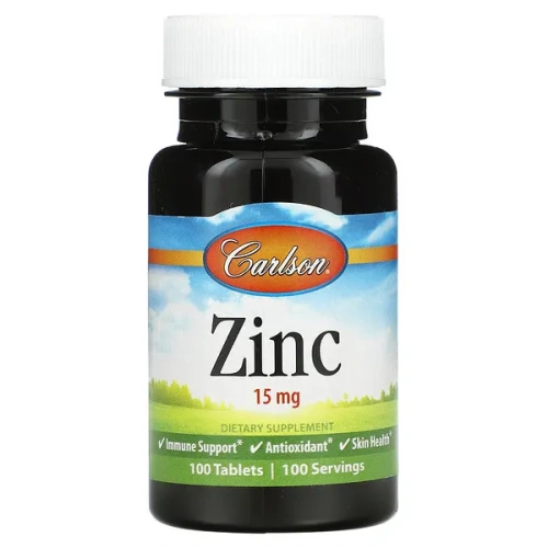 Carlson, Zinc, 15 mg, 100 Tablets