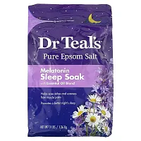 Dr. Teal&#x27;s, Pure Epsom Salt, Melatonin Sleep Soak With Essential Oil Blend, 3 lbs (1.36 kg)