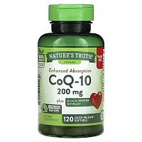 Nature&#x27;s Truth, CoQ-10 Plus Black Pepper Extract, Enhanced Absorption, 200 mg, 120 Quick Release Softgels