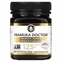 Manuka Doctor, монофлорный мед манука, MGO 125+, 250 г (8,75 унции)