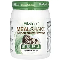 Fit &amp; Lean, Meal Shake Complete Fitness Nutrition, Cookies &amp; Cream, 1 lb (450 g)