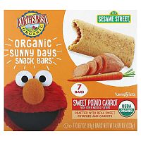 Earth&#x27;s Best, Organic Sunny Days Snack Bars, 2 Years and Up, Sweet Potato, Carrot, 7 Bars, 0.67 oz (19 g) Each