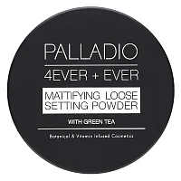 Palladio, 4Ever + Ever, Mattifying Loose Setting Powder with Green Tea, Translucent, 0.21 oz (6 g)