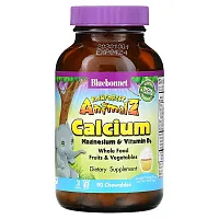 Bluebonnet Nutrition, Rainforest Animalz, Calcium Magnesium &amp; Vitamin D3, Natural Vanilla Frosting, 90 Chewables