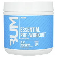 Raw Nutrition, Bum, Essential Pre-Workout, Blue Raspberry, 14.39 oz (408 g)