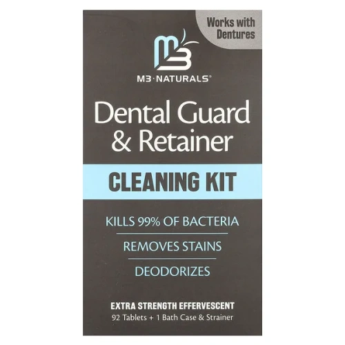 M3 Naturals, Dental Guard &amp; Retainer Cleaning Kit, 1 Kit