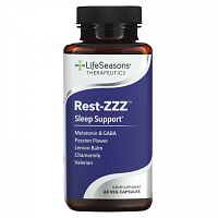 LifeSeasons, Снотворное Rest-ZZZ, 60 вегетарианских капсул