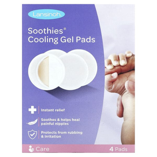 Lansinoh, Soothies Cooling Gel Pads, 4 Pads