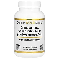 California Gold Nutrition, Glucosamine, Chondroitin, MSM Plus Hyaluronic Acid, 120 Veggie Caps