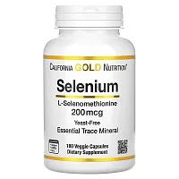 California Gold Nutrition, Selenium, Yeast-Free, 200 mcg, 180 Veggie Capsules