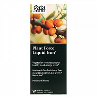 Gaia Herbs, Plant Force Liquid Iron, 473 мл (16 жидк. унций)