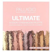 Palladio, Ultimate 9 Count Eyeshadow Palette, Rosey Nudes, 0.33 oz (9.6 g)