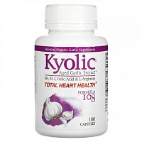 Kyolic, Aged Garlic Extract, формула 108, 100 капсул