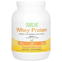 Super Nutrition, Ultra Filtered Whey Protein Powder, Non-GMO, rbST Free, Vanilla, 2 lb (908 g)