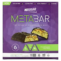 No Sugar Company, MetaBar, Chocolate Peanut Crunch, 12 Bars, 1.41 oz (40 g) Each