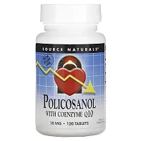 Source Naturals, Policosanol with Coenzyme Q10, 10 mg, 120 Tablets