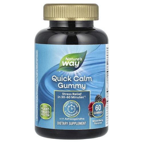 Nature&#x27;s Way, Quick Calm Gummy, Mixed Berry, 60 Gummies