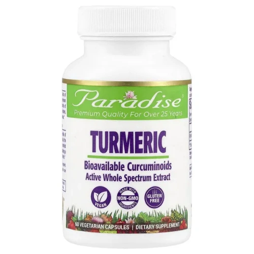 Paradise Herbs, Turmeric, 60 Vegetarian Capsules