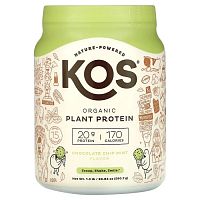 KOS, Organic Plant Based Protein, Chocolate Chip Mint, 1.3 lb (590.7 g)