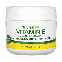 Nature's Plus, крем с витамином E, 30 000 МЕ, 63 г (2.2 унции)