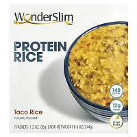 WonderSlim, Protein Rice, Taco Rice, 7 Packets, 1.2 oz (35 g) Each