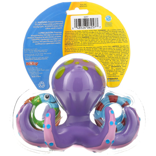 Nuby, Bath Toy, Octopus Hoopta, 18+ M, 1 Count фото 2