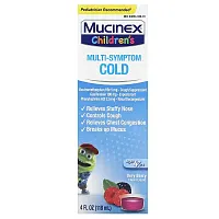 Mucinex, Children&#x27;s, Multi-Symptom Cold, Ages 4+ Yrs, Very Berry, 4 fl oz (118 ml)