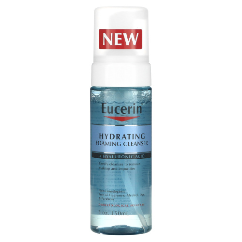 Eucerin, Hydrating Foaming Cleanser + Hyaluronic Acid, 5 oz (150 ml)