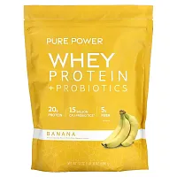 Dr. Mercola, Pure Power, Whey Protein + Probiotics, Banana, 1 lb 15 oz (880 g)