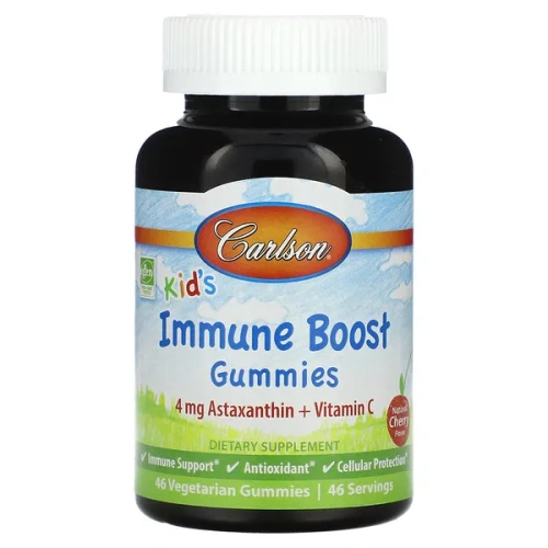 Carlson, Kids Immune Boost, Natural Cherry, 46 Vegetarian Gummies