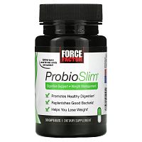 Force Factor, ProbioSlim, поддержка пищеварения + контроль веса, 30 капсул