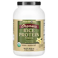 NutriBiotic, Organic Rice Protein Powder, Vanilla, 3 lb (1.36 kg)