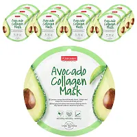 Purederm, Avocado Collagen Beauty Mask, 12 Sheets, 0.63 oz (18 g) Each