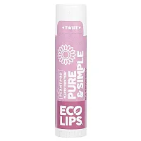 Eco Lips, Pure &amp; Simple, Lip Balm, Raspberry, 0.15 oz (4.25 g)