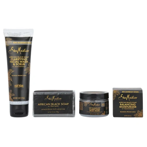 SheaMoisture, Clarifying Facial Regimen Kit , 4 Piece Kit