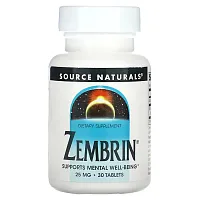 Source Naturals, Zembrin, 25 mg, 30 Tablets