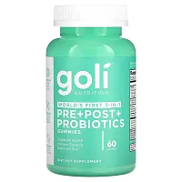 Goli Nutrition, Pre+Post+Probiotics, 60 Gummies