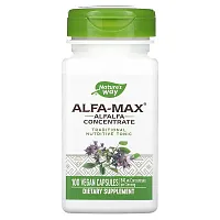 Nature&#x27;s Way, Alfa-Max, Alfalfa Concentrate, 840 mg, 100 Vegan Capsules (420 mg per Capsule)